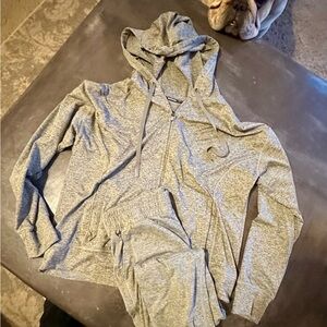 Gray Green Hooded Tracksuit